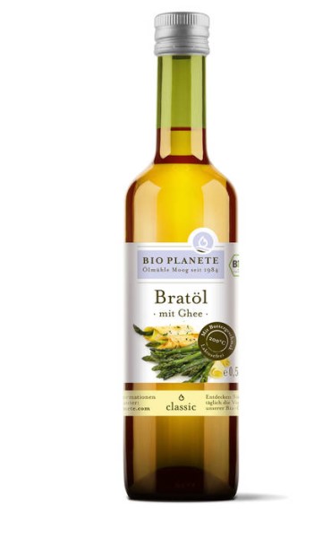 LOGO_Bratöl mit Ghee - Laktosefrei, mit natürlichem Buttergeschmack. 500 ml